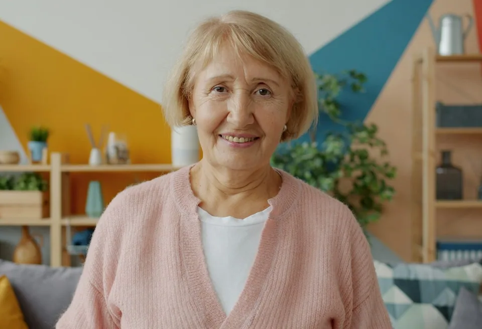 An older woman at home